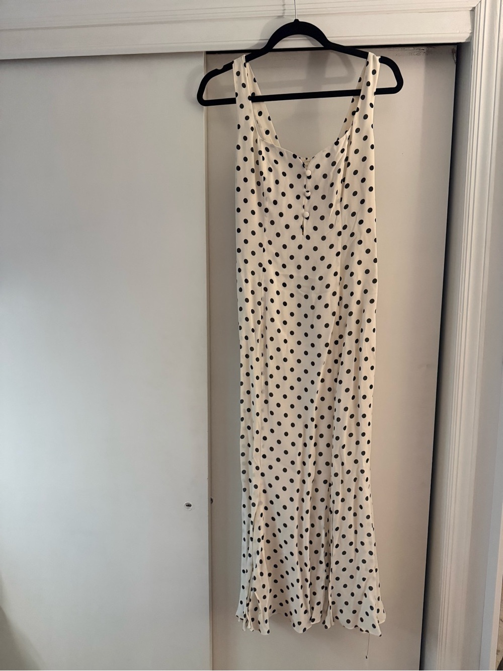 White polka dot Laine Reformation Dress - Picture 5 of 9